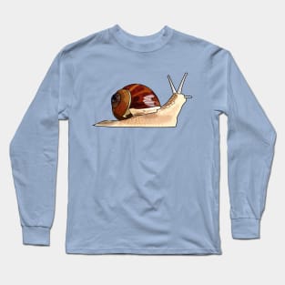 Snail cartoon illustration Long Sleeve T-Shirt